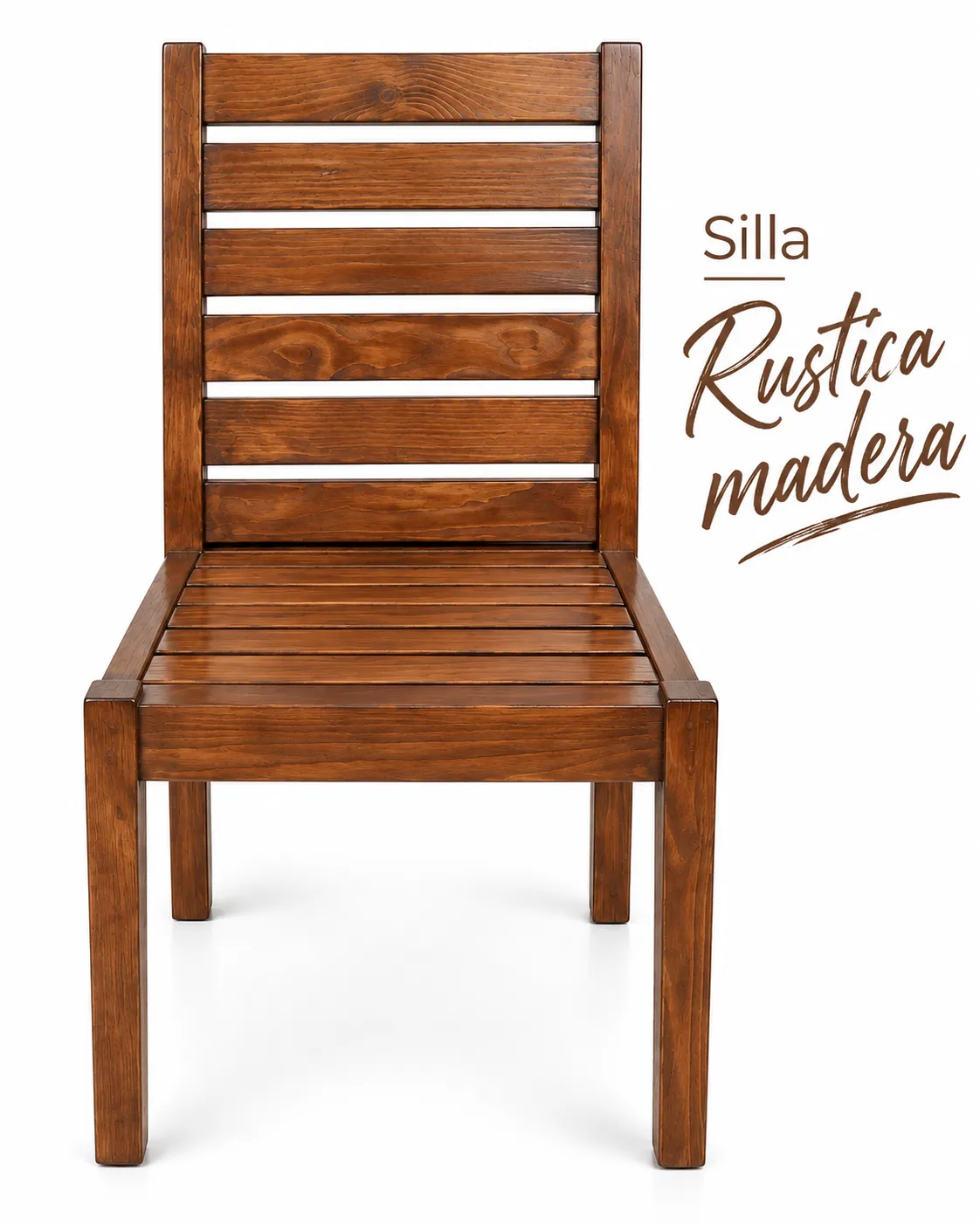 SILLA DE MADERA RUSTICA - imagen 4