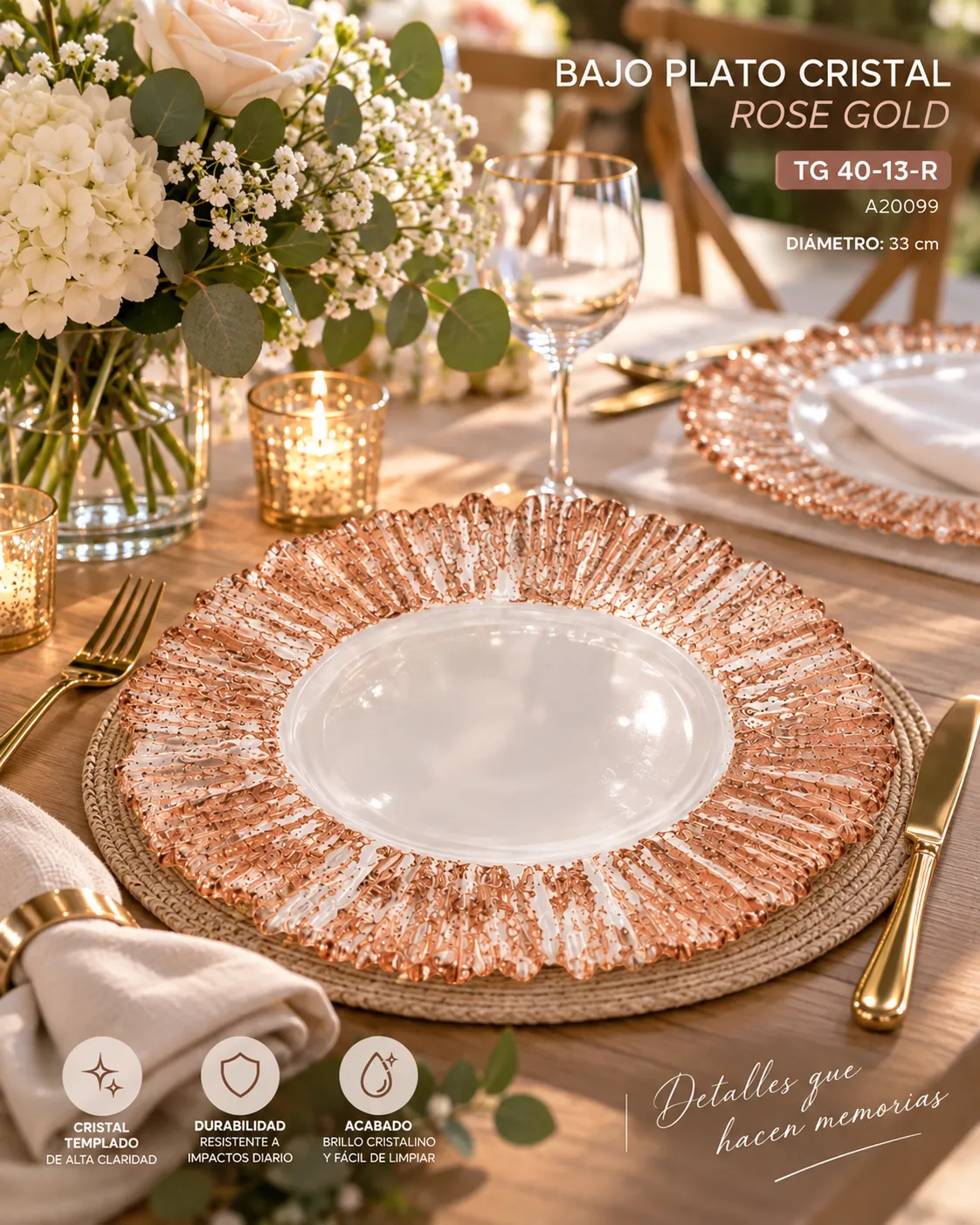 BAJO PLATO ROSE GOLD 2