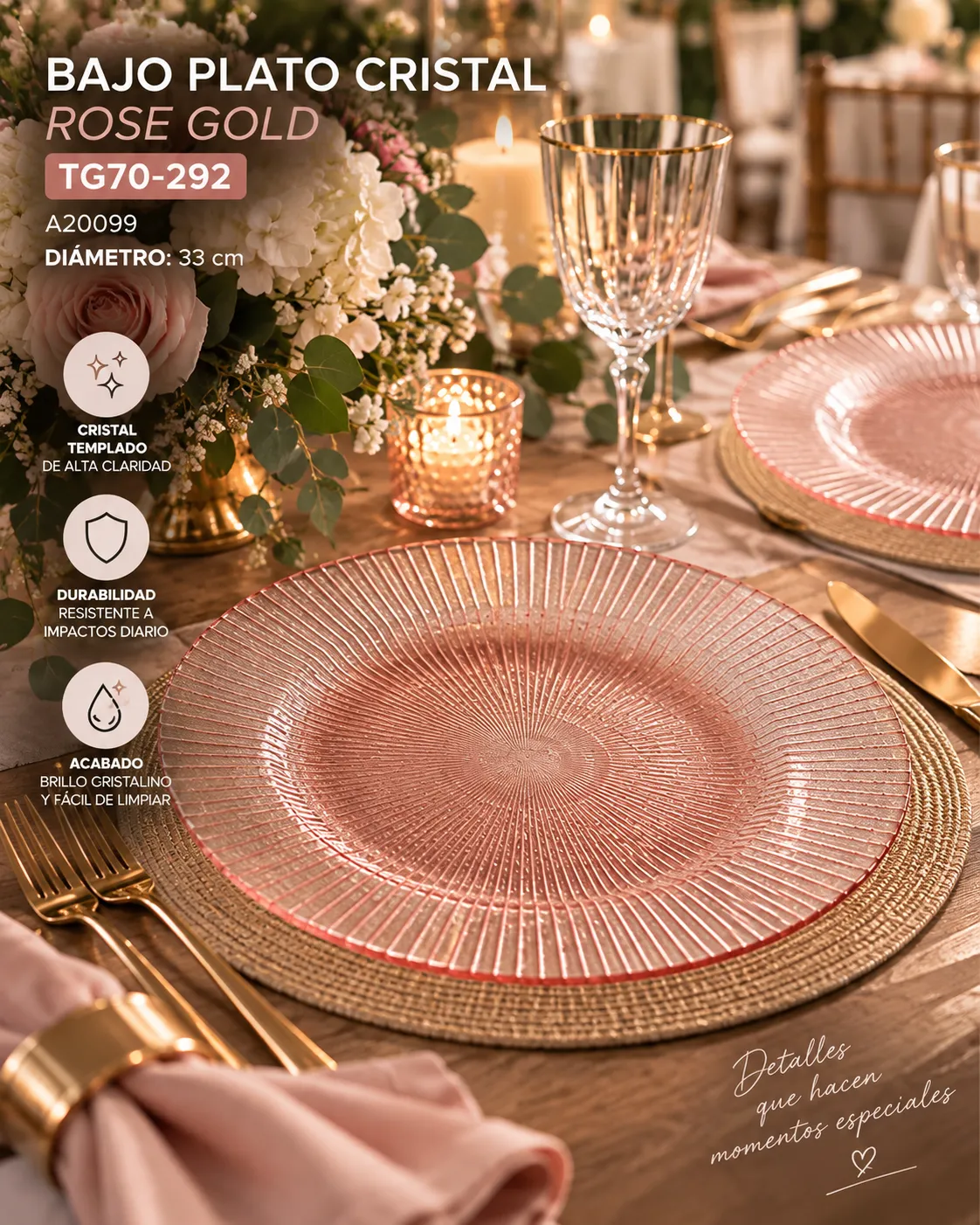 BAJO PLATO ROSA - imagen 3