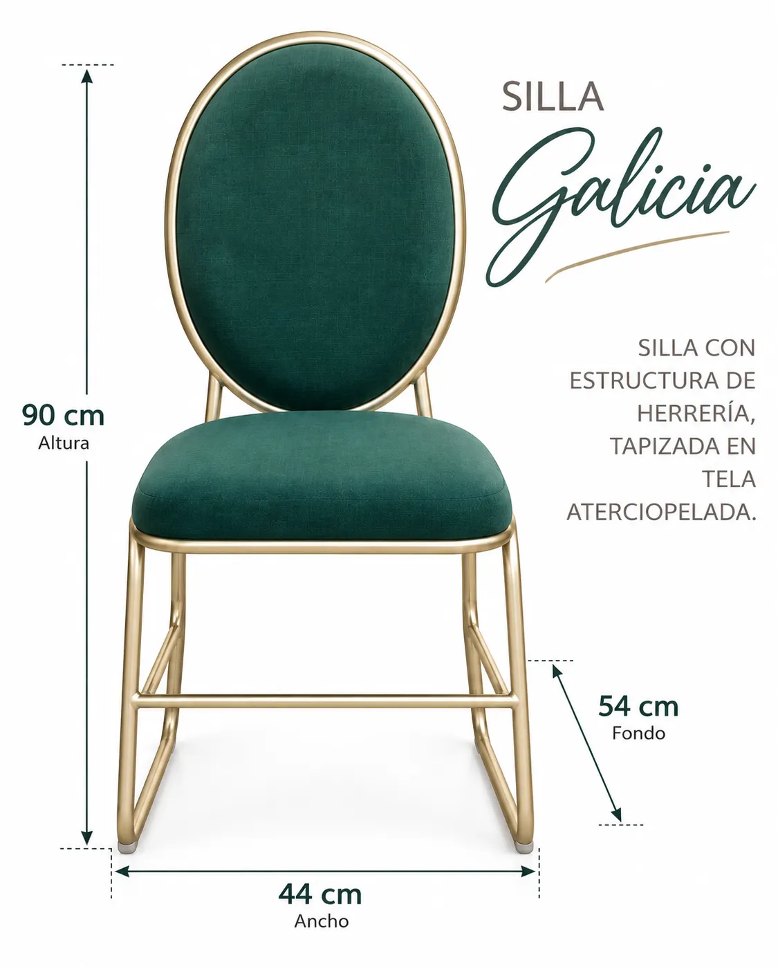 SILLA GALICIA VERDE - imagen 3